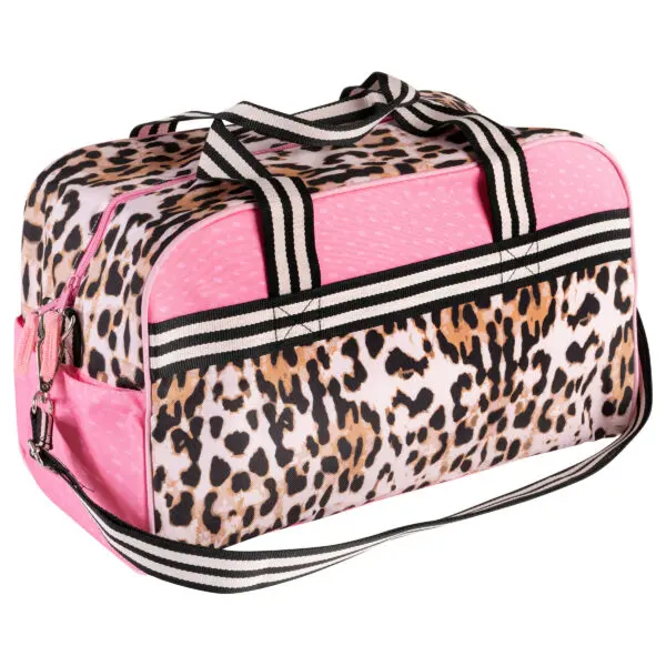 leopard print duffle
