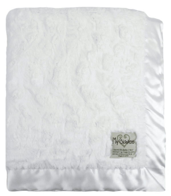 Bella White Baby Blanket