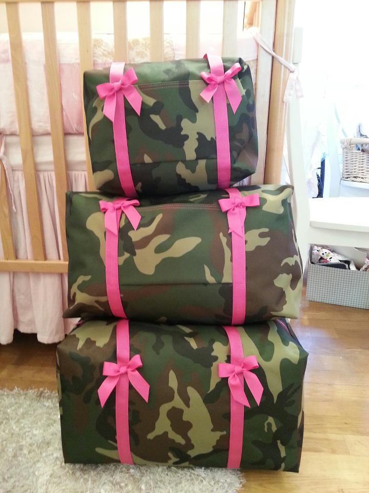 Girls’ Green Camo Duffle Bags